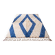 Handmade pure wool traditional blue and white rug 150/250 cm