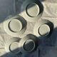 Set of 5 Art Nouveau dessert plates