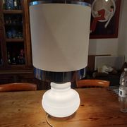 Vintage 1970s White Opaline Lamp