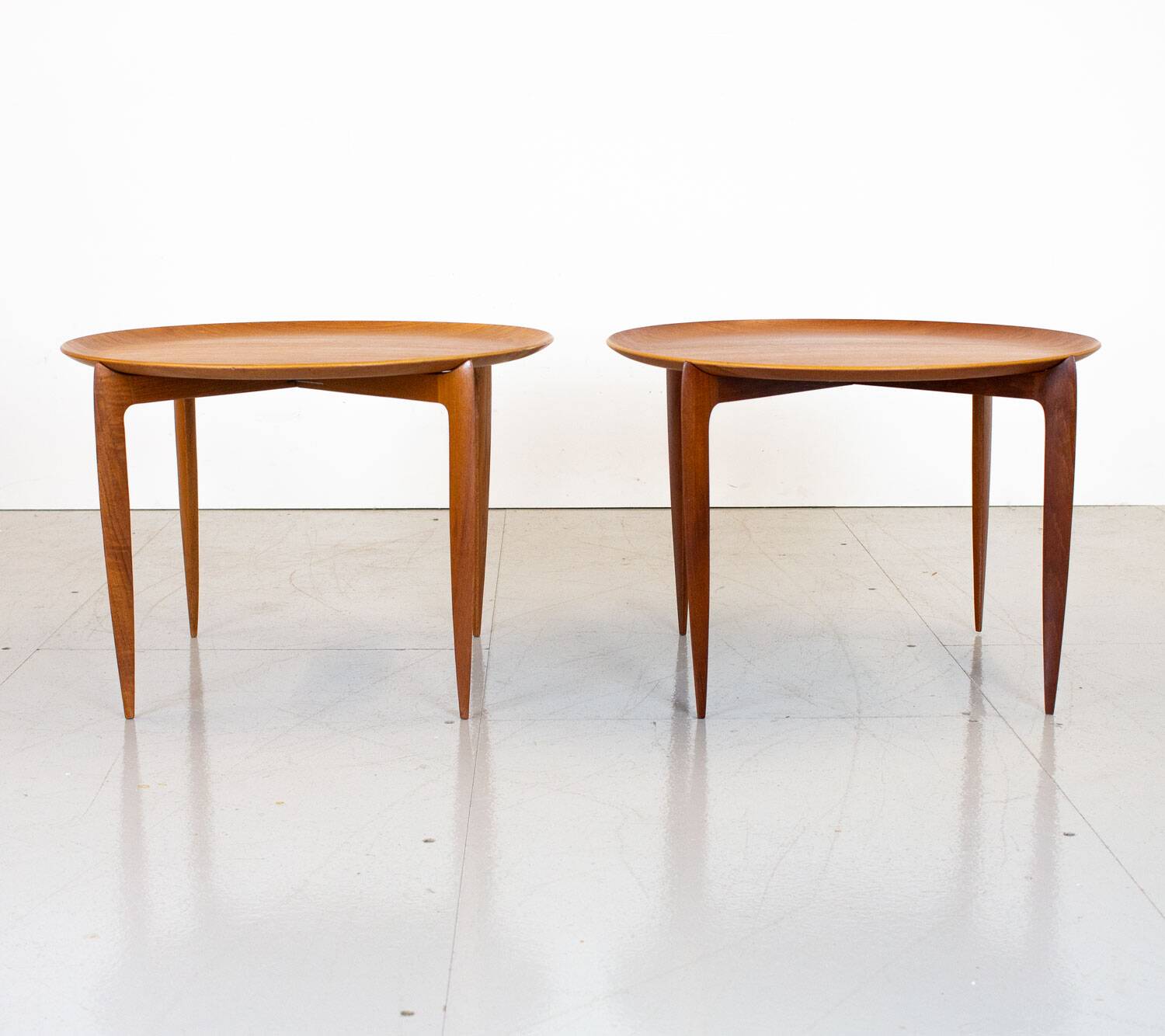 Pair of Danish Teak Model 4508 Tray Tables by Fritz Hansen, 1950s