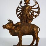 Golden bronze statue of Shiva on Nandi, India, mid-20th century.