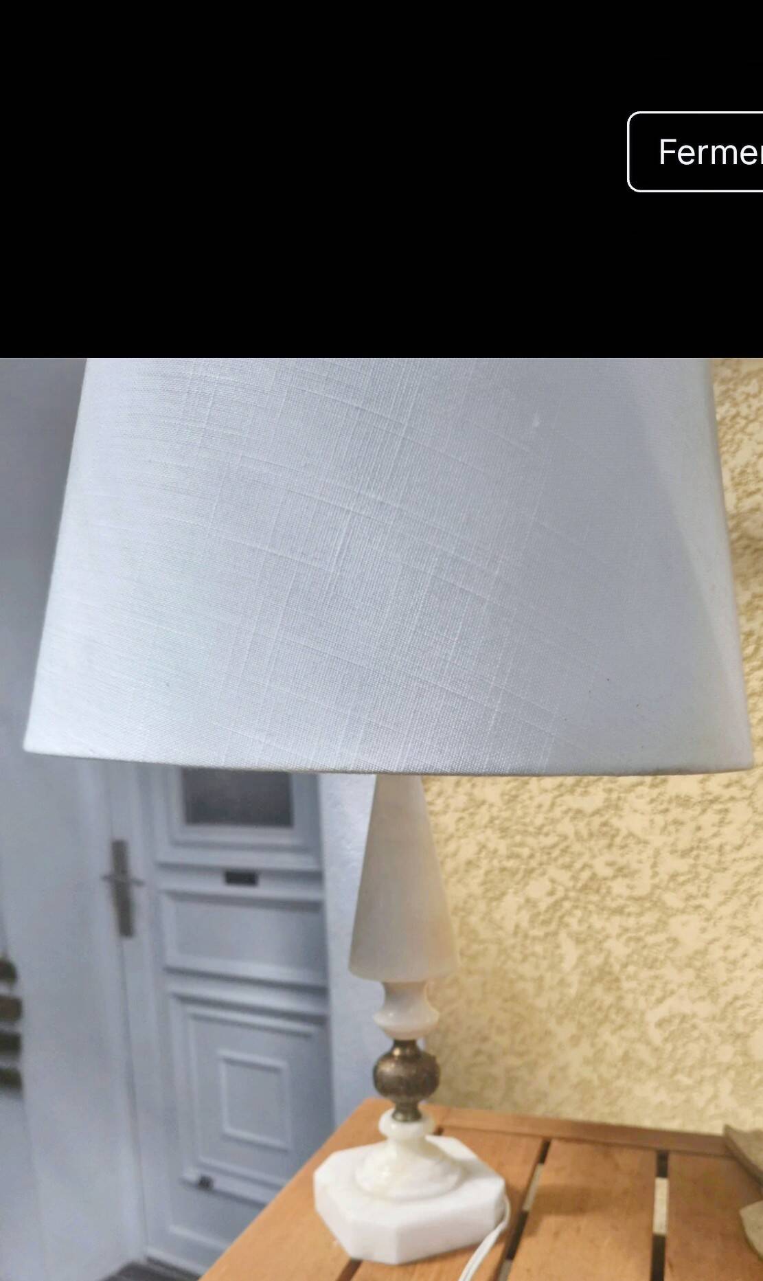 Lampe vintage en albâtre