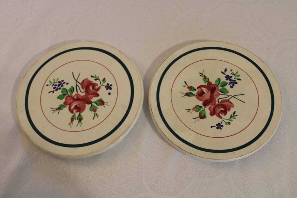 2 COUZON porcelain trivets LONGCHAMP range