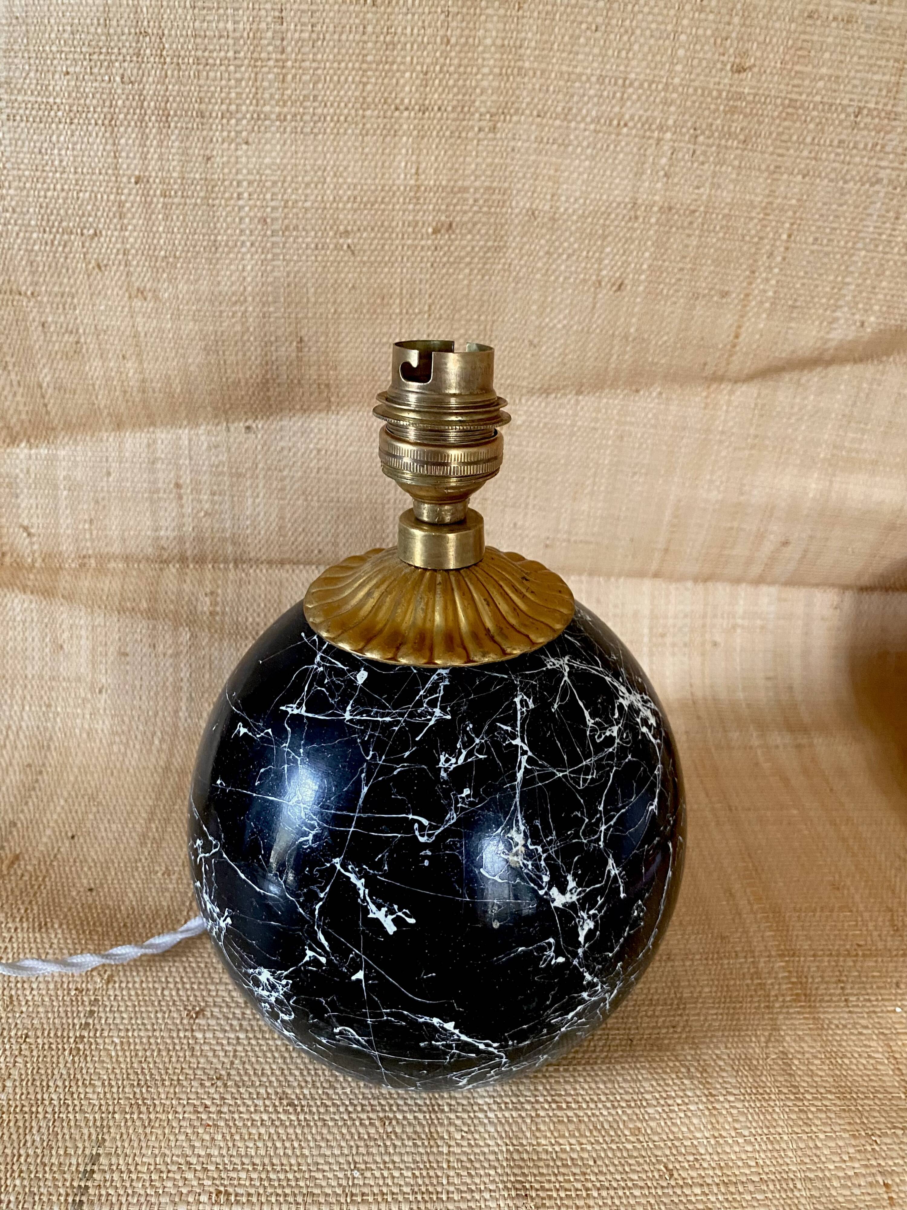 Wood lamp, fabric cable, cotton shade