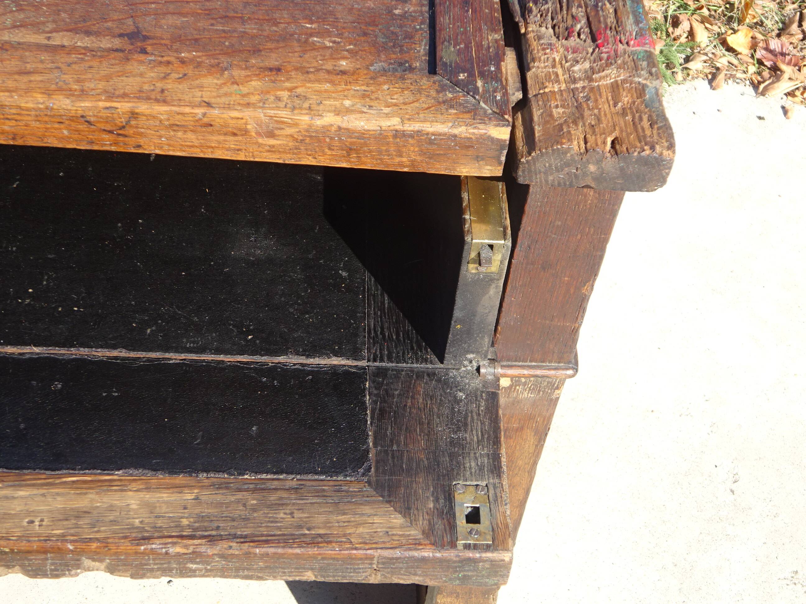 Office furniture, old glove maker's table.