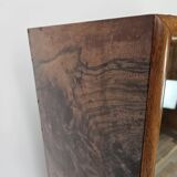 Art Decò display cabinet in walnut burl