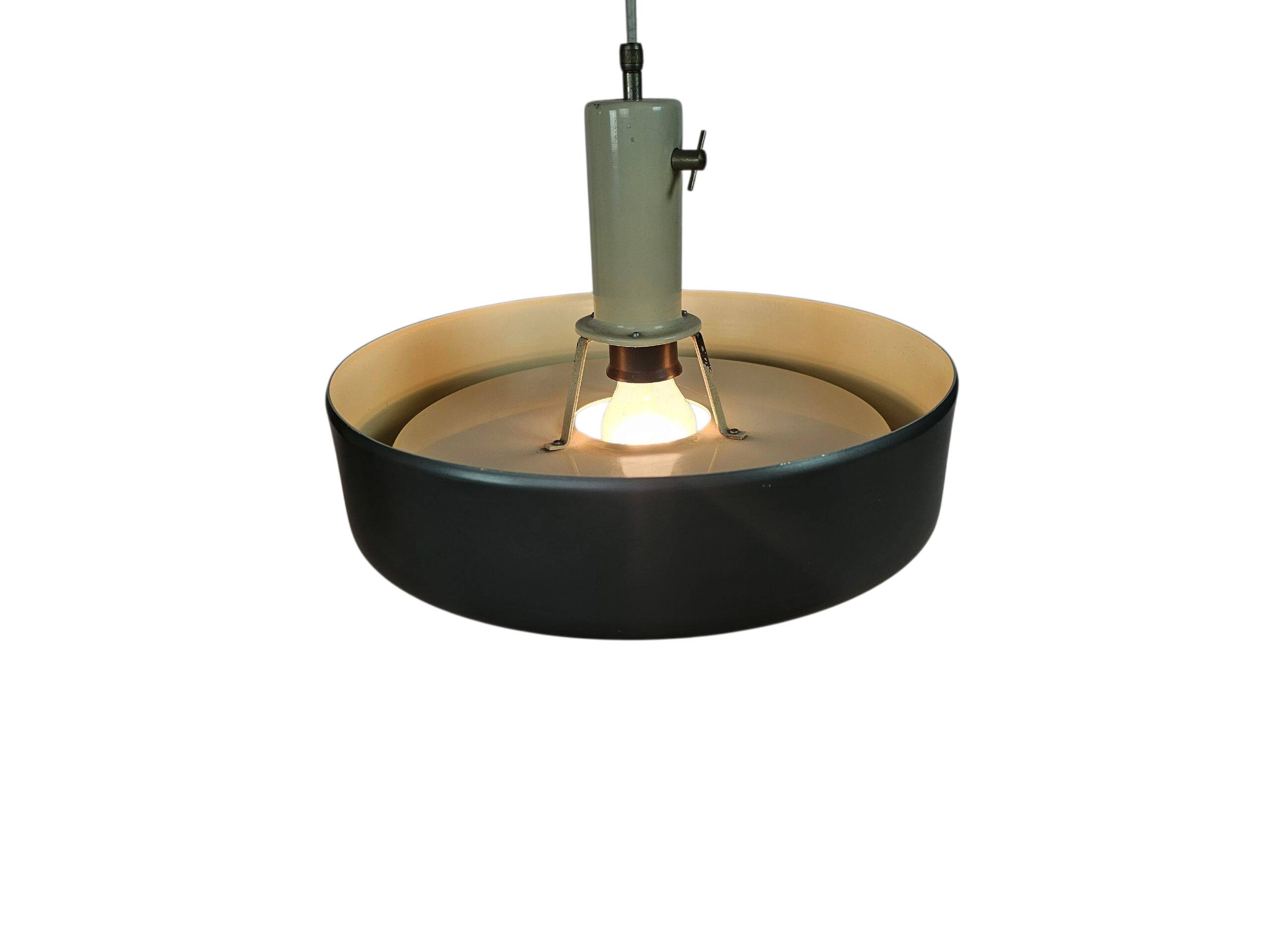 Anvia Almelo - J. Hoogervorst - "model 4017" - Ufo hanging lamp - anthracit