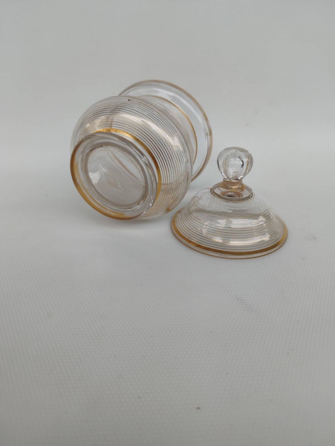 Crystal sugar bowl, early 20th century.