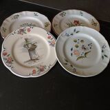 Four flat earthenware plates including 2 Luneville