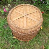 large vintage wicker basket from the 70s.