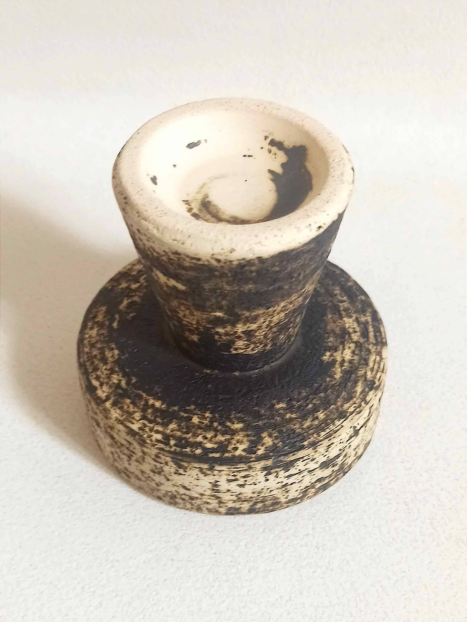 Bougeoir forme coupe de  Pieter Groeneveldt Années 60 Hauteur 9 cm