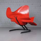 Red Elephant Chair by Bernard Rancillac