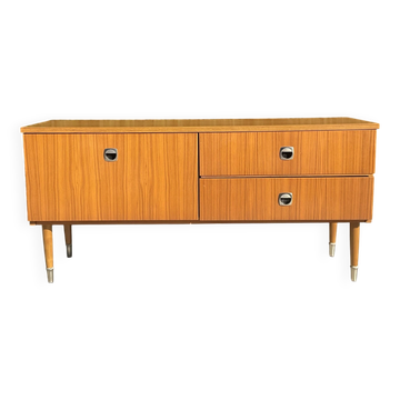 Enfilade meuble tv vintage en teck massif années 70