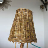 Rattan lamp 1950 1960