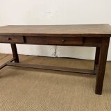 Wooden farmhouse table