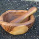 Rustic olive wood mortar