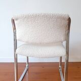 Tubular armchair in terry wool
