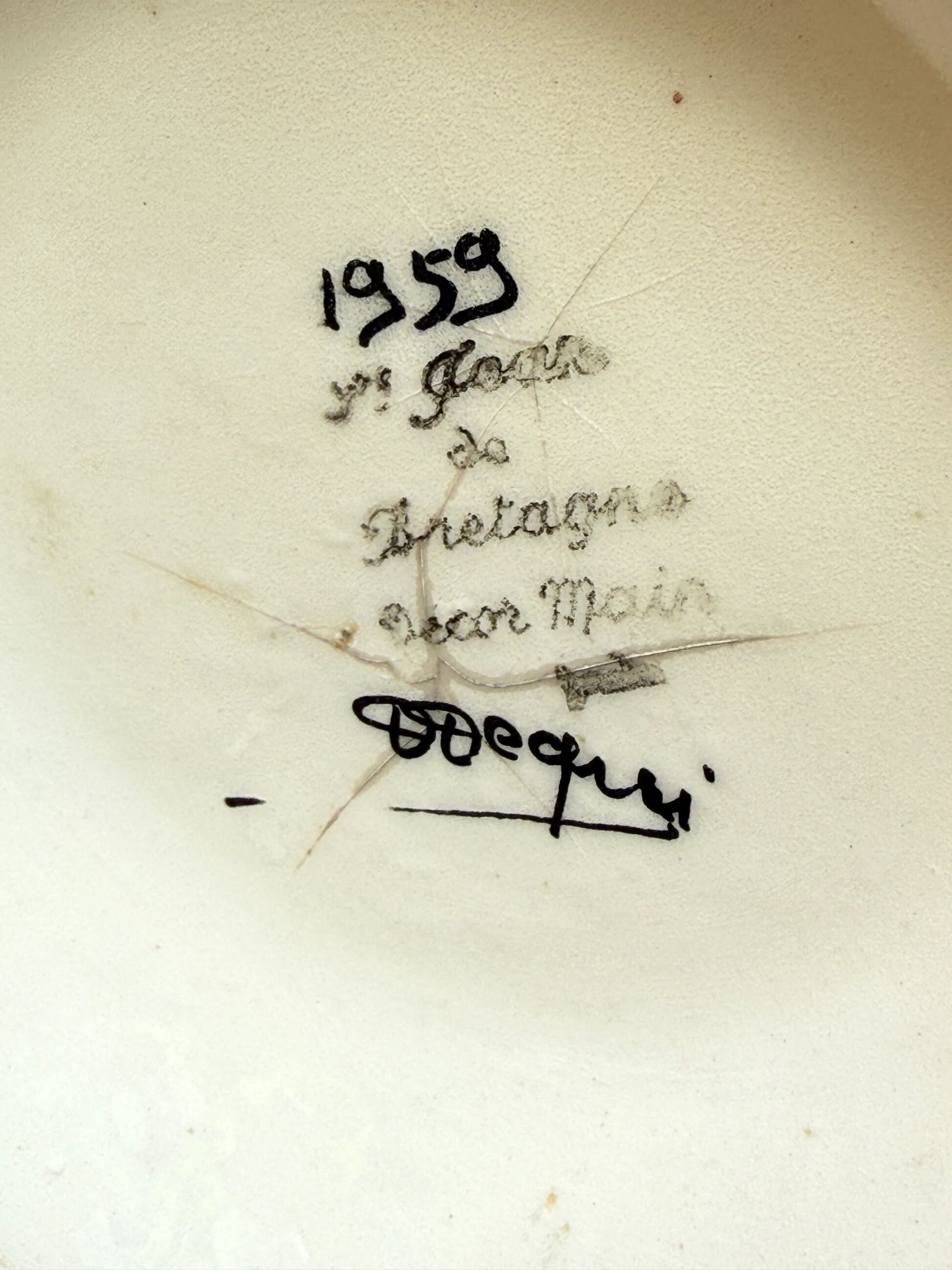 Quimper vase in ceramic – hand-painted decoration