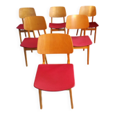 Set of 6 Habeo Scandinavian chairs