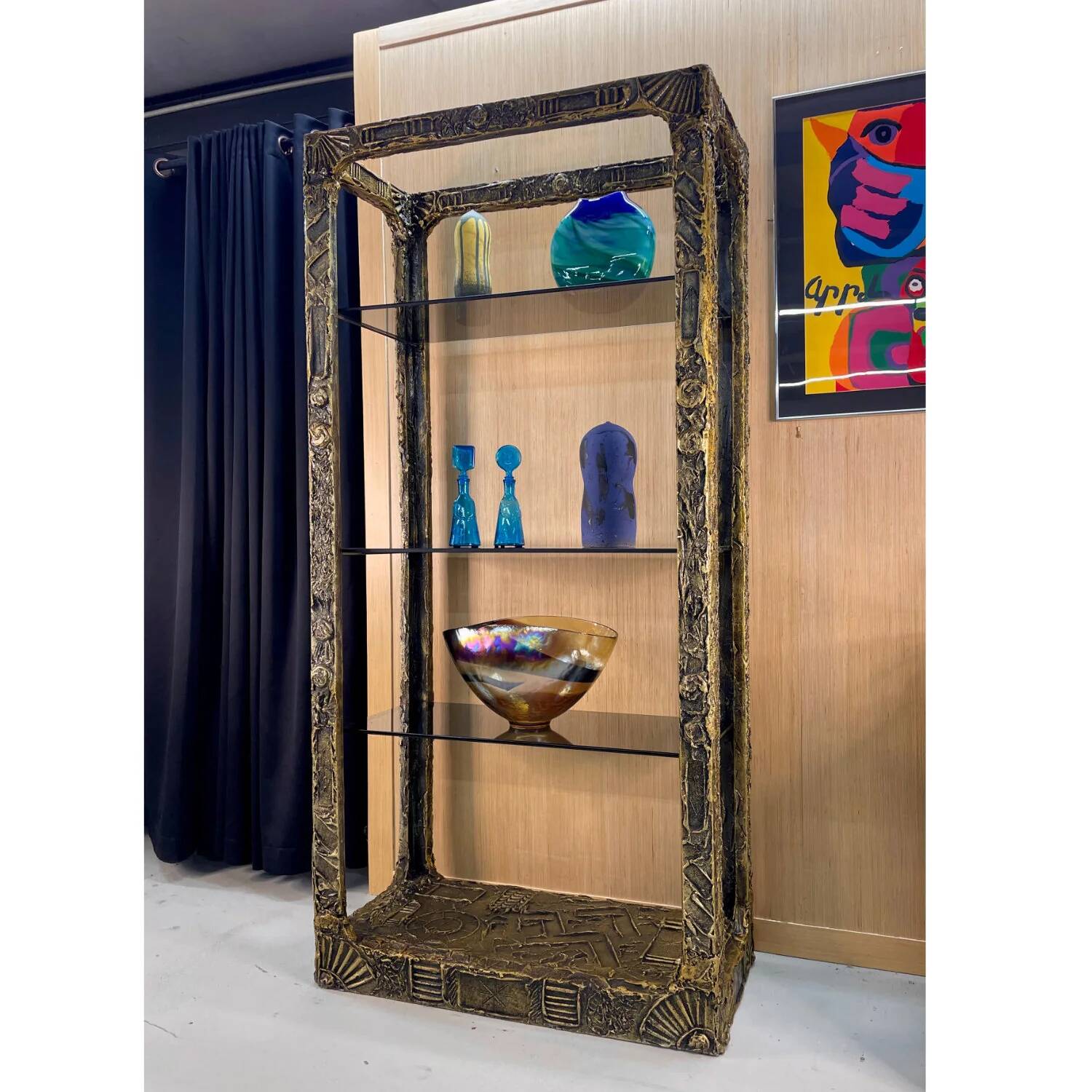 Adrian Pearsall for Craft Associates Brutalist etagere display shelves