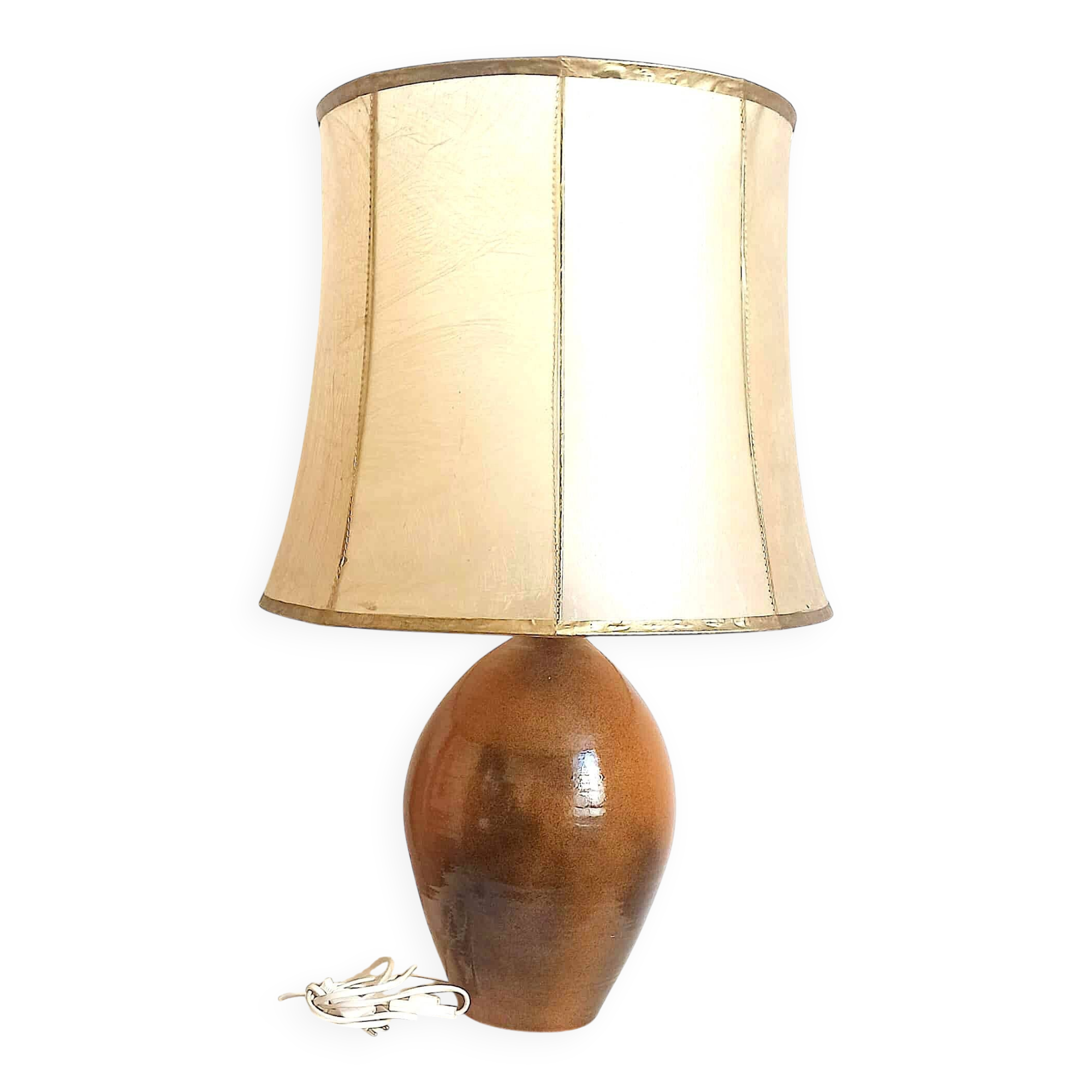 1970s Terracotta Ceramic Lamp, Height 69 cm