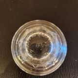 8 verres vintage en verre gravé pied étoile