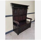 Antique impressive Neo-Gothic chest bench