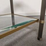 Glass and brass console from the 70s