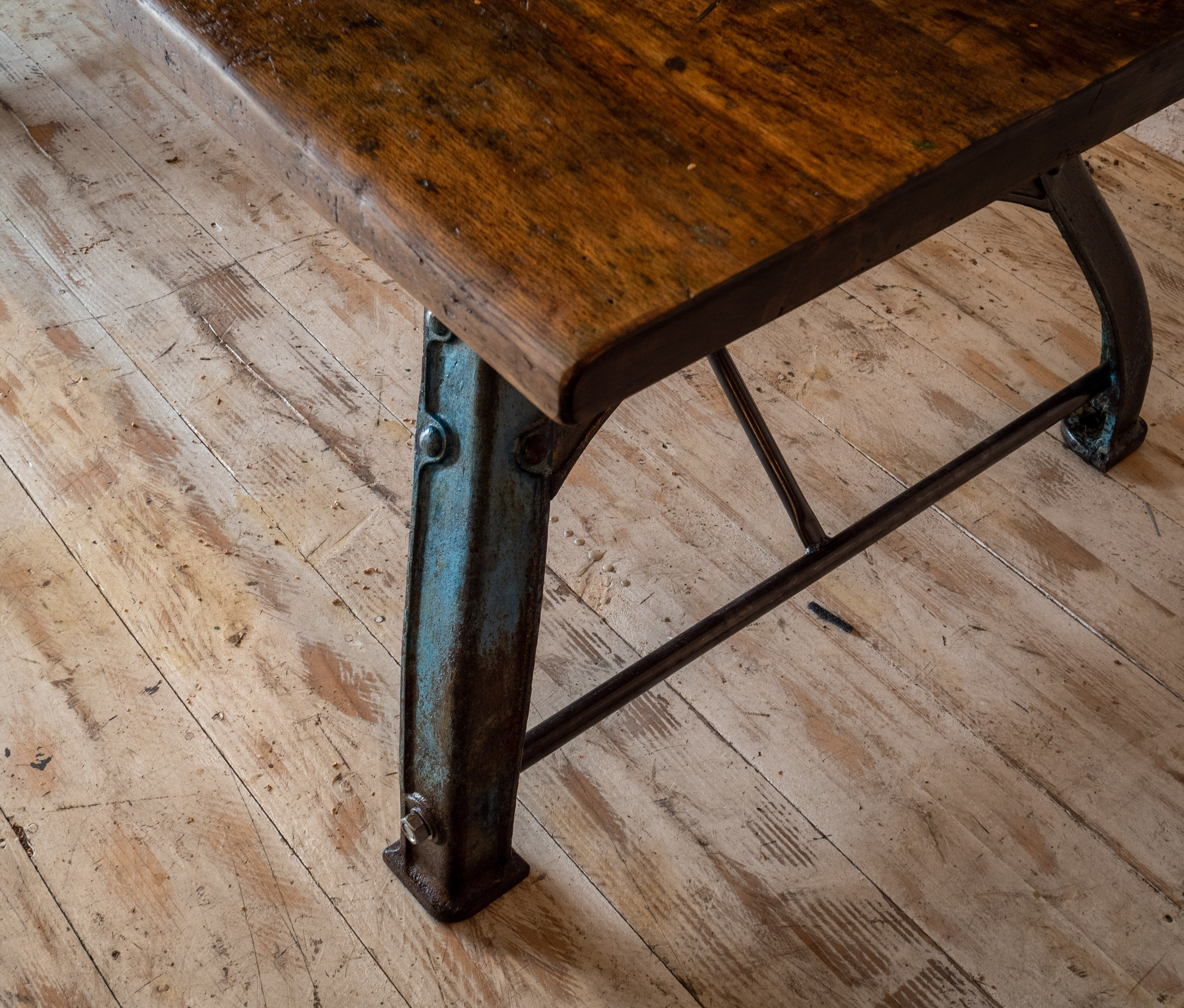 Industrial Bamford table workbench top