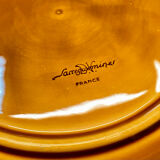 Fish service 8 plates and ceramic soup slurry Sarreguemines vintage 60