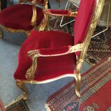 Paire de fauteuils style Louis XV
