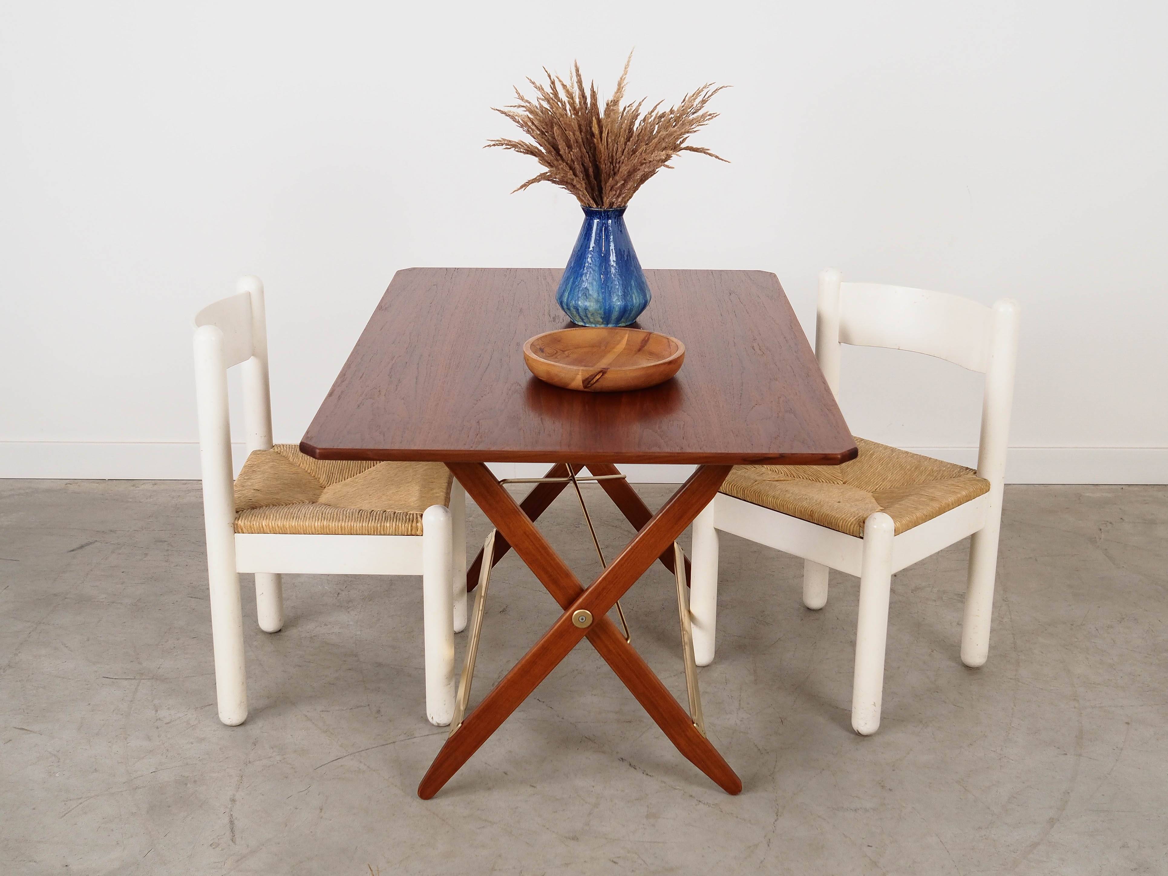 Folding teak table, Danish design, 1970s, made in Denmark