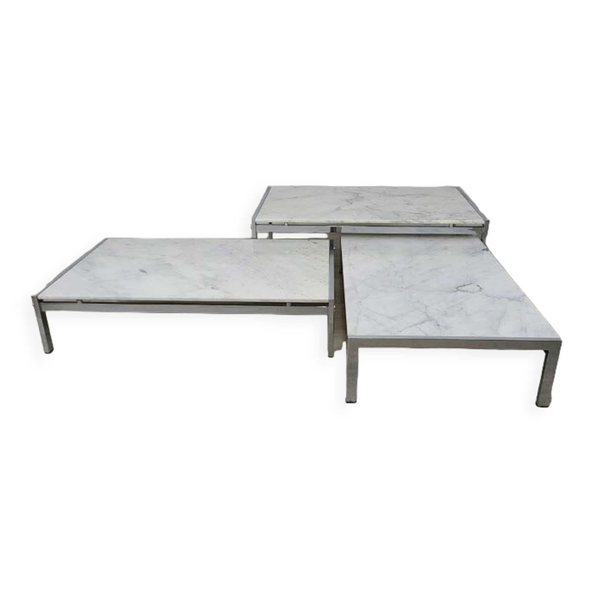 Table basse Airborne marbre design J.A.Motte vintage années 60