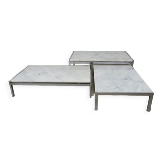 Table basse Airborne marbre design J.A.Motte vintage années 60