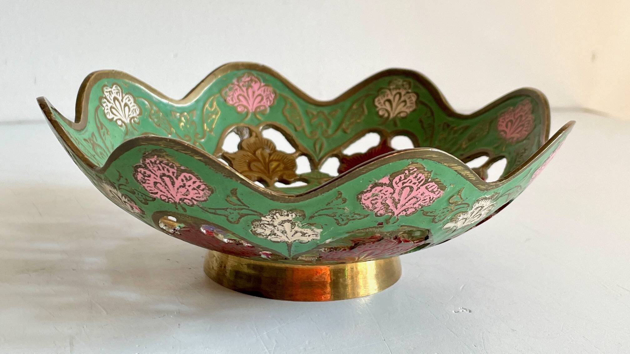 Vintage solid brass pocket tray