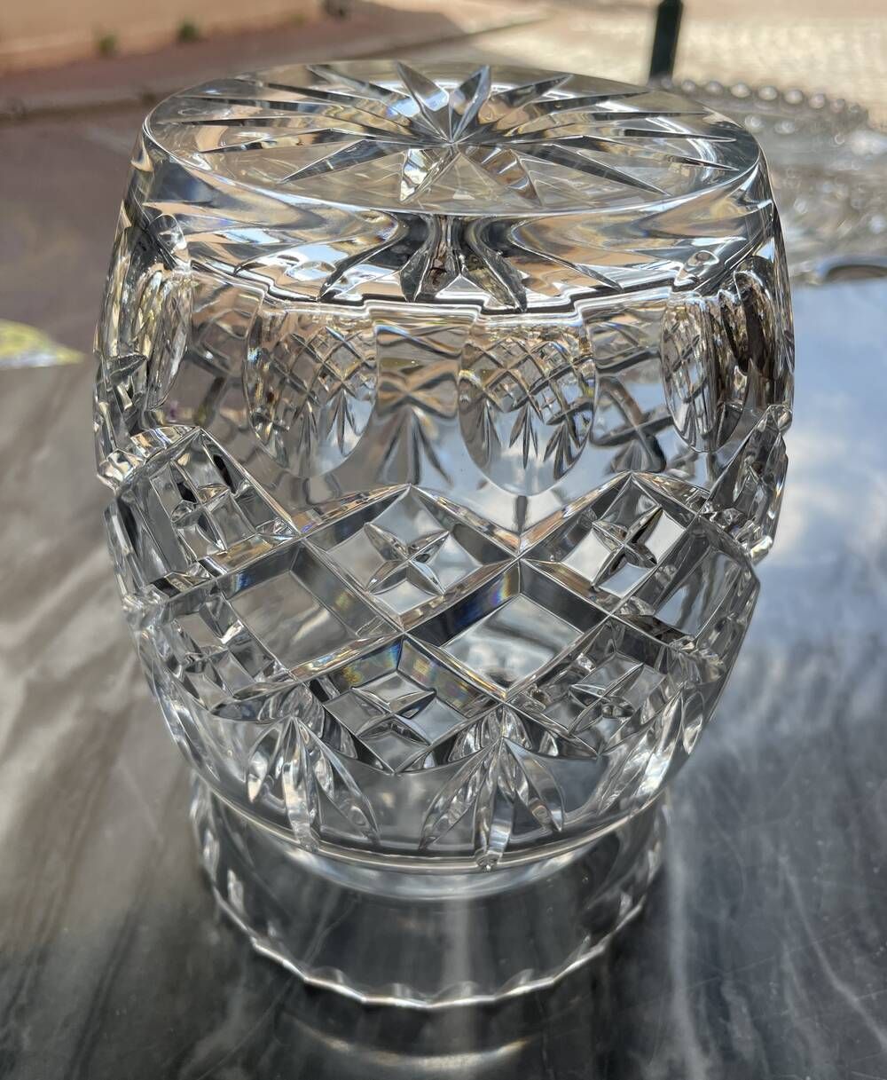 Boîte a biscuits en cristal de bohême art de la table petites douceurs