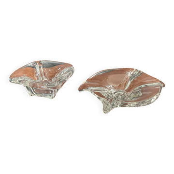 Vintage crystal Val St Lambert pocket duo