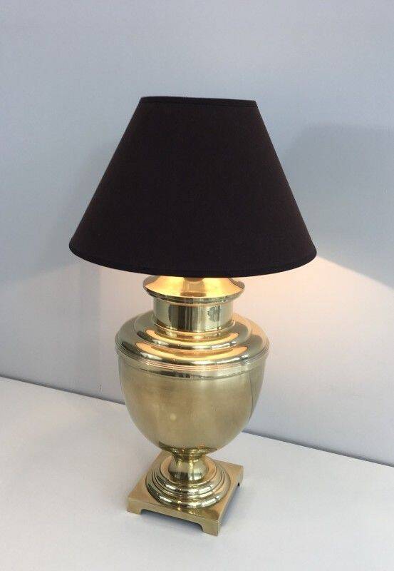 Neoclassical style brass baluster lamp