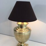 Neoclassical style brass baluster lamp