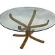 Vintage Hard Glass Falcon Coffee Table by Sigurd Ressell for Vatne Mobler 1990s