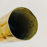 Old brass shell vase numbered H35cm