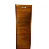 Vintage curtain wardrobe / archive cabinet with file supports