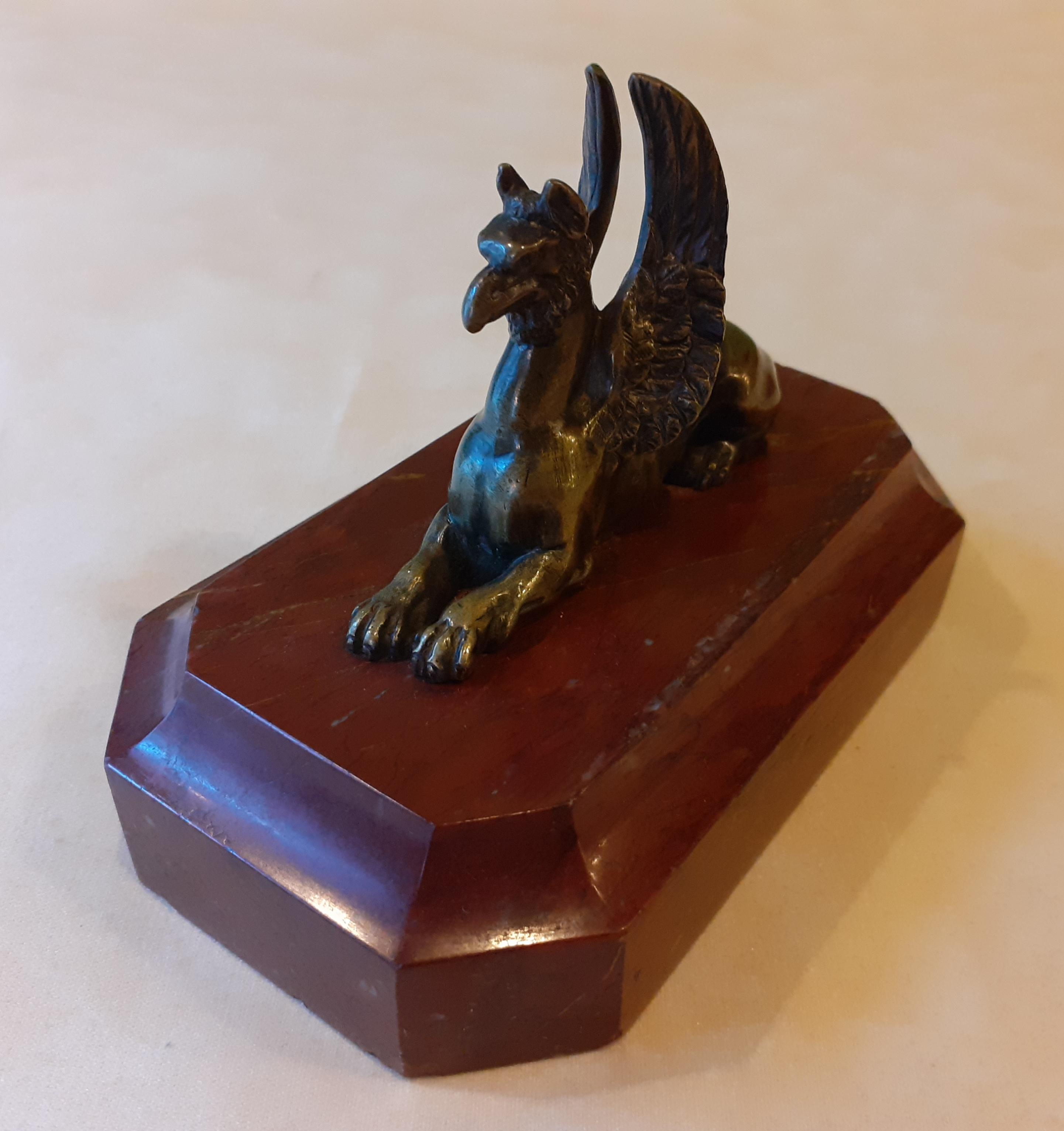 Bronze and marble paper press