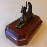 Bronze and marble paper press