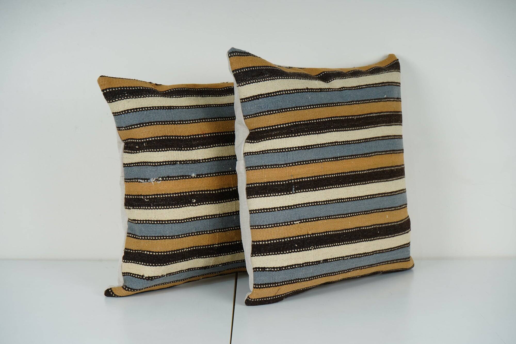 Set of 2 vintage kilim cushion covers 48x51 cm