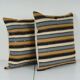 Set of 2 vintage kilim cushion covers 48x51 cm