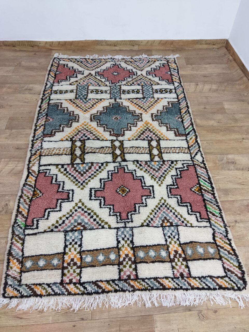 Handmade Moroccan Berber carpet 250 X 144 CM