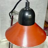 Red and chrome Aluminor desk lamp, 1970