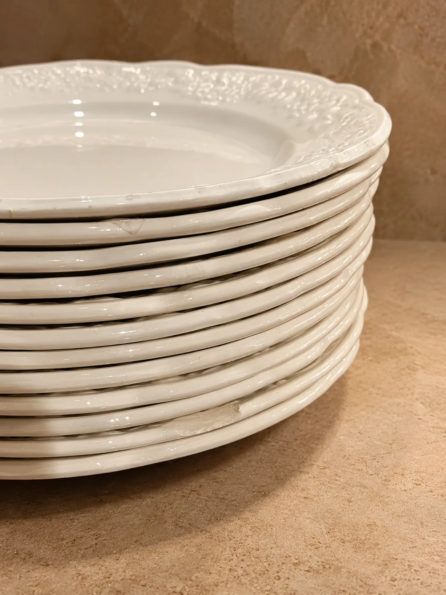 Set of dessert plates Digoin & Sarreguemines, France, circa 1950