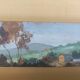 Petit tableau huile sur bois paysage toscan